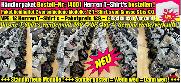 Händlerpaket # 14001 Herren T-Shirts VPE 12
