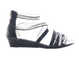 Damen Keilabsatz Sandalen Sommerschuhe Sandaletten Black # 2523