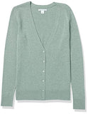 Amazon Essentials Damen Leichter Cardigan mit V-Ausschnitt (in Übergröße erhältlich), Salbeigrün Meliert, XXL