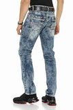 Cipo Baxx Herren Jeans Hose Regular Fit Blau CD148 W31 L34