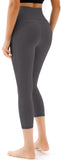 Persit Sport Leggings Damen 3/4, Capri Sporthose Sport Leggins Yoga-Hose für Damen Grau - 34 (Herstellergröße: XS)