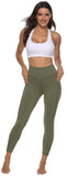 Persit Sporthose Damen, Sport Leggins für Damen Yoga Leggings Yogahose Sportleggins, Olivengrün, 34 (Herstellergröße: XS)