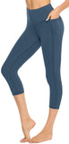 Persit Sport Leggings Damen 3/4, Capri Sporthose Sport Leggins Yoga-Hose für Damen Schotenblau - 34 (Herstellergröße: XS)