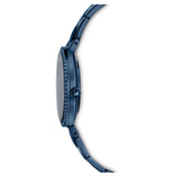 Swarovski Cosmopolitan Uhr, Damenuhr mit Blauem Zifferblatt, Swarovski Kristallen und Edelstahlarmband