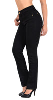 ESRA Damen Jeans Schwarz Straight Jeans Hose Damen G200