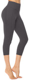 Persit Sport Leggings Damen 3/4, Capri Sporthose Sport Leggins Yoga-Hose für Damen Grau - 34 (Herstellergröße: XS)