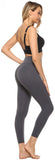 Persit Sporthose Damen, Sport Leggins für Damen Yoga Leggings Yogahose Sportleggins Grau-Size 34 (Herstellergröße: XS)