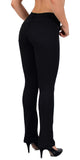 ESRA Jeans Damen Bootcut Wide Leg Hose Damen Schwarze Hose Damen bis Plus Size B700