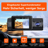 VANTRUE N2S 4K Dashcam Auto Dual 1440P Dash Cam Vorne Innen, GPS 24Std. Dual Parküberwachung, Dasch-Cam Infrarot Nachtsicht, 2160P Vorne, 2 Zoll 320°Superkondensator Autokamera G Sensor Max. 512GB