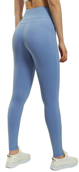 Persit Sporthose Damen, Sport Leggings High Waist Yogahose Gym Leggins Sportleggins Lange (34, Kriedeblau, Herstellergröße: XS)