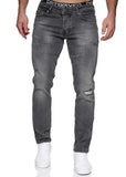 MERISH Jeans Herren Slim Fit Jeanshose Stretch Denim Designer Hose 1507(29W / 32L, 1506-3 Grau)