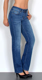 ESRA Jeans Damen Straight Stretch Jeans bis Übergröße G200