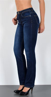 ESRA Damen Jeanshose Straight -Fit Jeans Gerade G200