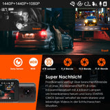 VANTRUE N4 3 Lens 4K Dashcam Auto 2.5K+ 2.5K+ 1080P vorne hinten innen, HDR/ 30FPS Kamera, 3 Channel Bewegungsüberwachung Dash Cam Infrarot Nachtsicht, 2.45” Hitzebeständig, Max 512GB