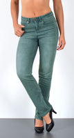 ESRA Damen Straight Fit Jeans Hose Damen Jeanshose Stretch gerader Schnitt Jeans Damen High Waist Damen Jeans Straight Jeans Damen Stretch bis Übergröße Jeans Große Größe G800