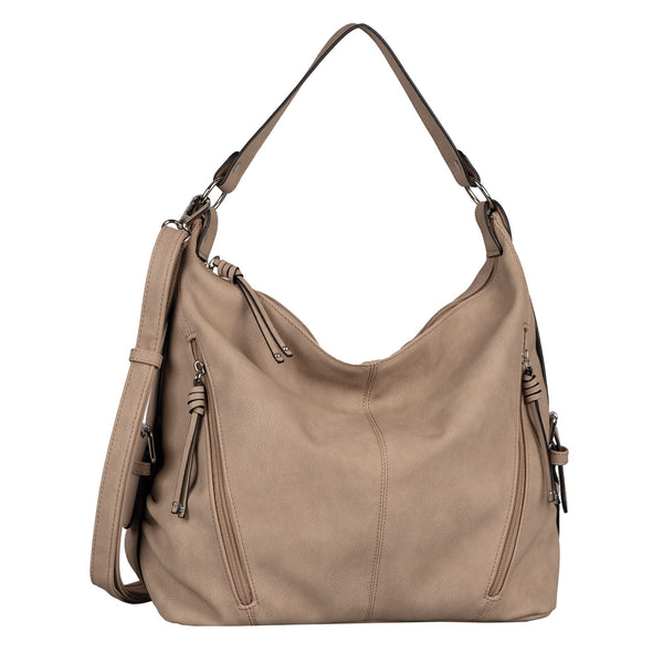 TOM TAILOR Caia Damen Hobo Bag Schultertasche Groß Beige