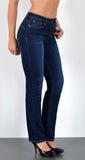 ESRA Damen Jeanshose Straight -Fit Jeans Gerade G200