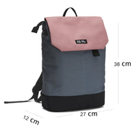 Ela Mo Rucksack Damen - Daypack schön u. durchdacht - Laptop Rucksäcke für Frauen - Anti Diebstahl Tasche für Schule, Uni, Business (Salmon)