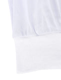 BAISHENGGT Damen Falten Kurzarm Tunika Batwing Rundkragen Bluse Reine Weiß Medium