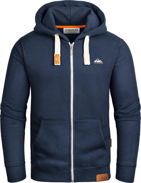 Grin&Bear Herren Kapuzenpullover Navy, L, GEC022