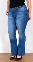 ESRA Jeans Damen Bootcut Jeanshose Flared Jeans Damen High Waist Schlaghose Bootcut Jeans Damen Hose Damen Jeans Bootcut High Waist Jeans Damen Stretch Schlagjeans bis Übergröße Plussize FB1