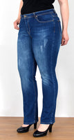 ESRA Jeans Damen High Waist Damen Jeans Stretch Damen Jeans Straight Übergröße FG4