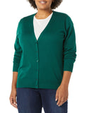 Amazon Essentials Damen Leichter Cardigan mit V-Ausschnitt (in Übergröße erhältlich), Dunkelgrün, XXL