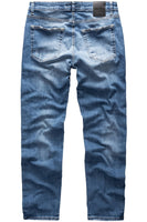 REPUBLIX Herren Jeans Regular Straight Fit Denim Hose Destroyed Hellblau (Patches) W36/L30