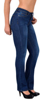 ESRA Bootcut Jeans Damen High Waist Jeans Damen Stretch Schlaghose bis Übergröße B700