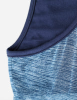 BAISHENGGT Damen Falten Kurzarm Tunika Batwing Rundkragen Bluse Blau-2 Medium
