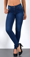 ESRA Damen Jeans Jeanshose Damen Skinny High Waist Hochbund Hose bis Übergröße S300