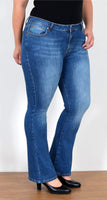 ESRA Jeans Damen Bootcut Jeanshose Flared Jeans Damen High Waist Schlaghose Bootcut Jeans Damen Hose Damen Jeans Bootcut High Waist Jeans Damen Stretch Schlagjeans bis Übergröße Plussize FB1