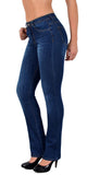 ESRA Bootcut Jeans Damen High Waist Jeans Damen Stretch Schlaghose bis Übergröße B700