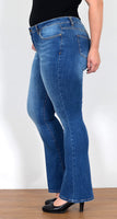 ESRA Jeans Damen Bootcut Jeanshose Flared Jeans Damen High Waist Schlaghose Bootcut Jeans Damen Hose Damen Jeans Bootcut High Waist Jeans Damen Stretch Schlagjeans bis Übergröße Plussize FB1