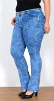 ESRA Jeans Damen Bootcut Jeanshose Flared Jeans Damen High Waist Schlaghose Bootcut Jeans Damen Hose Damen Jeans Bootcut High Waist Jeans Damen Stretch Schlagjeans bis Übergröße Plussize FB1