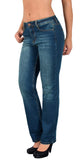 ESRA Damen Jeans Straight Stretch Damen Jeanshose G200