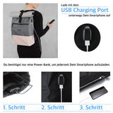 Ela Mo’s Rucksack Damen | Schön und Durchdacht | für Uni Reisen Freizeit Job | mit Laptopfach & Anti Diebstahl Tasche | Rosa