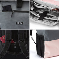 Ela Mo’s Rucksack Damen | Schön und Durchdacht | für Uni Reisen Freizeit Job | mit Laptopfach & Anti Diebstahl Tasche | Rosa