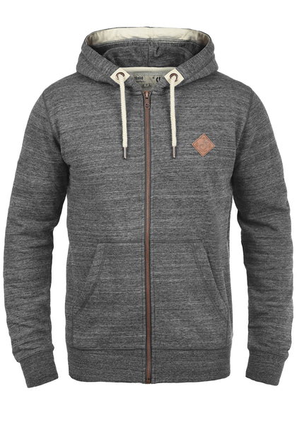 Solid Craig Herren Sweatjacke Kapuzenjacke Hoodie Mit Kapuze Und Reißverschluss, Größe:XL, Farbe:Grey Melange (8236)