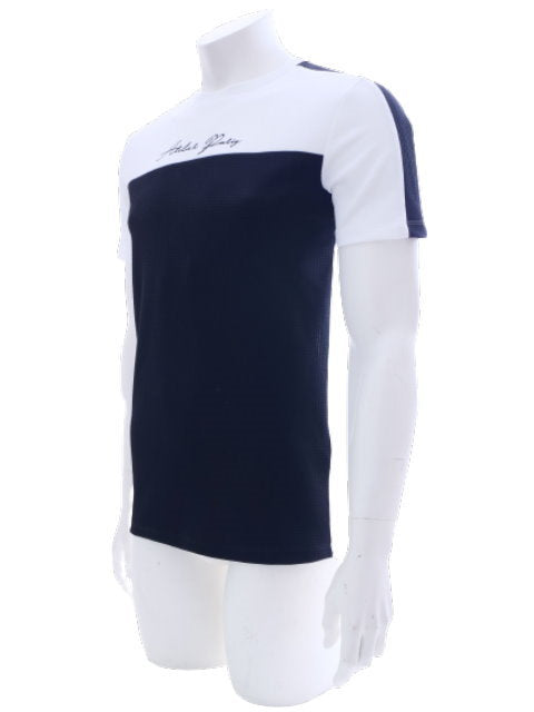 T-shirt homme manches courtes col rond motif imprimé fitness noir blanc S - XXL
