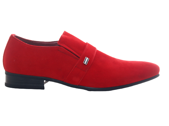 Herren Business Designer Halbschuhe Anzug Schuhe Abendschuhe Velour Optik Red # 287-65