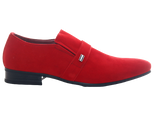 Herren Business Designer Halbschuhe Anzug Schuhe Abendschuhe Velour Optik Red # 287-65