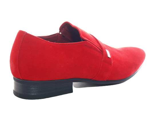 Herren Business Designer Halbschuhe Anzug Schuhe Abendschuhe Velour Optik Red # 287-65