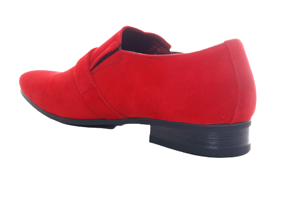 Herren Business Designer Halbschuhe Anzug Schuhe Abendschuhe Velour Optik Red # 287-65