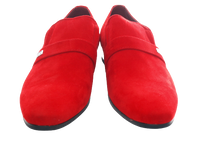 Herren Business Designer Halbschuhe Anzug Schuhe Abendschuhe Velour Optik Red # 287-65