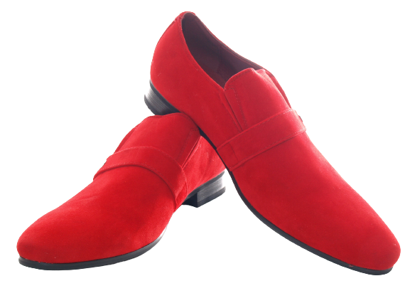 Herren Business Designer Halbschuhe Anzug Schuhe Abendschuhe Velour Optik Red # 287-65