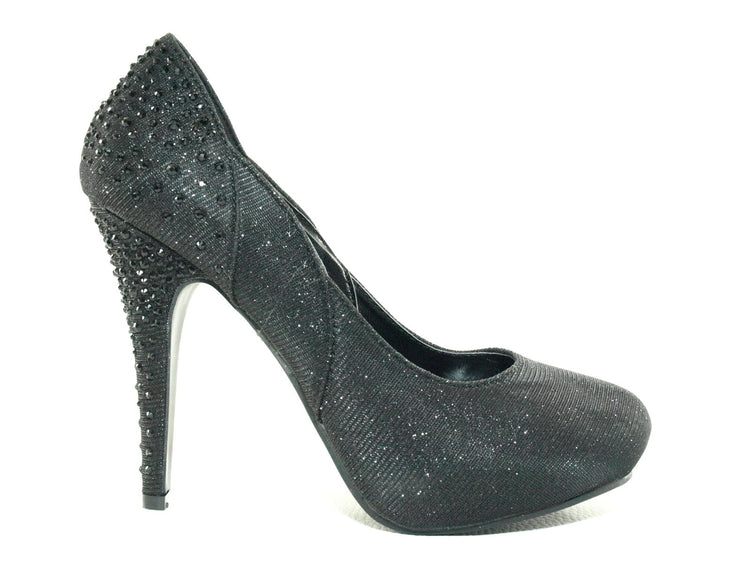 Women's High Heel Pumps Evening Shoes Stilettos Black # 015