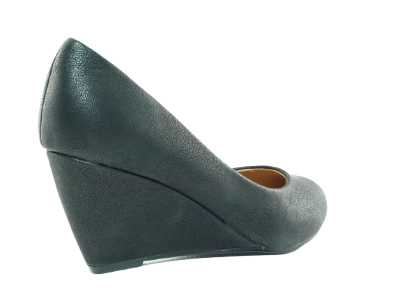 Damen Keilabsatz Pumps Wedges Black # 901-13
