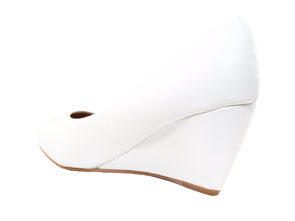 Women's Wedge Heel Bridal Wedding Pumps Wedges White # 901-13