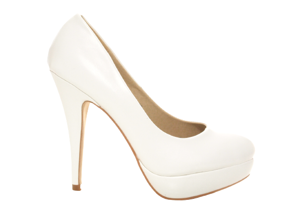 Women's High Heel Platform Bridal Shoes Wedding Pumps Evening Shoes Stilettos White # 5489
